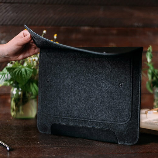 Чохол-конверт з повсті Gmakin Case Pocket Brown для MacBook Air 13" | Pro 13"
