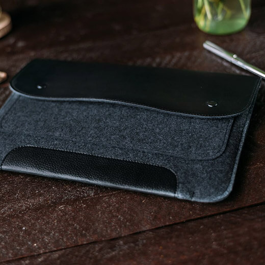 Чохол-конверт з повсті Gmakin Case Pocket Brown для MacBook Air 13" | Pro 13"