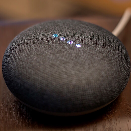 Умная колонка Google Home Mini 2Gen Charcoal с четырехъядерным процессором