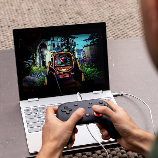 Бездротовий геймпад Google Stadia controller White дизайн