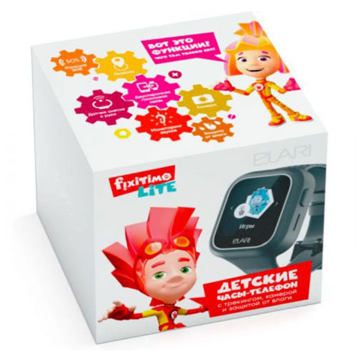 Детские смарт-часы телефон с GPS трекером Elari FIXITIME LITE Black
