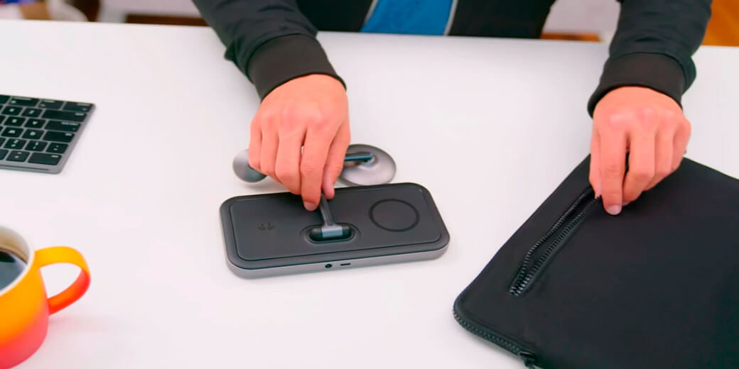 Бездротовий зарядний пристрій Hyper HyperJuice 4-in-1 Wireless Charger With MagSafe зручно подорожувати