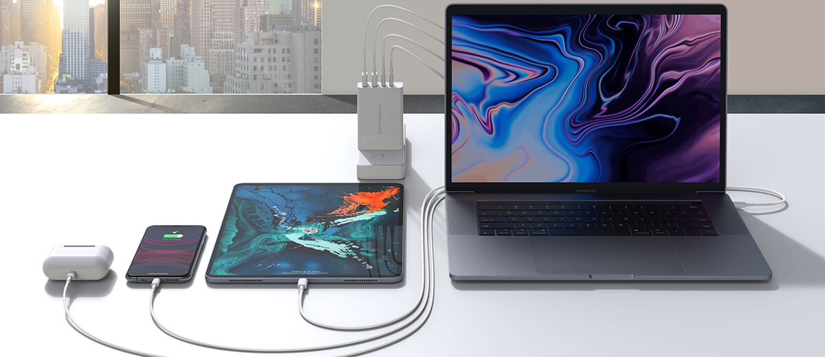 Быстрое зарядное устройство HyperJuice GaN 100W USB-C Charder