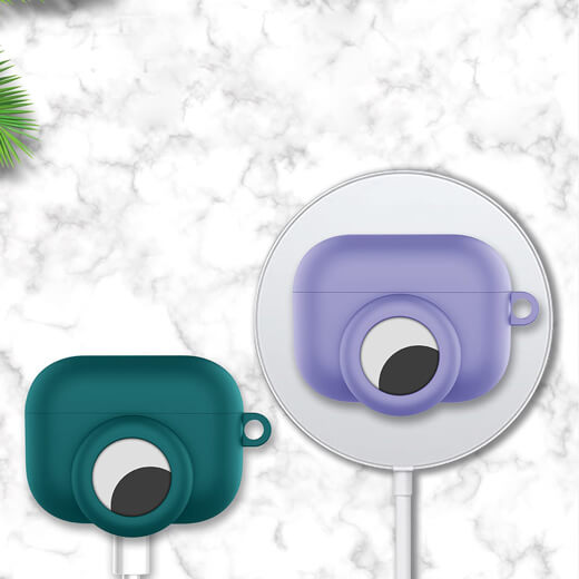 Ціна силіконового чохла з карабіном iLoungeMax 2-in-1 Blue для AirPods Pro | AirTag