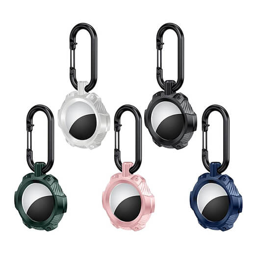 Противоударный чехол с карабином iLoungeMax Anti-Drop Shell Black для Airtag