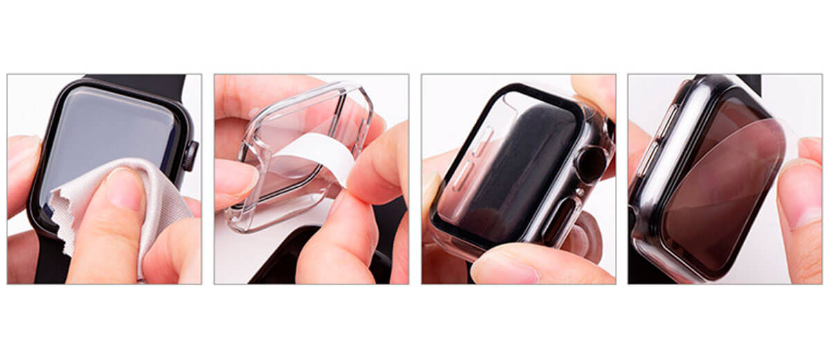 Купить защитный чехол со стеклом iLoungeMax Silver Premium Case PC+Glass для Apple Watch 41mm Series 8 | 7