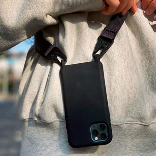 Купити силіконовий чохол з ремінцем iLoungeMax Silicone CrossBody Cherry для iPhone 13 mini