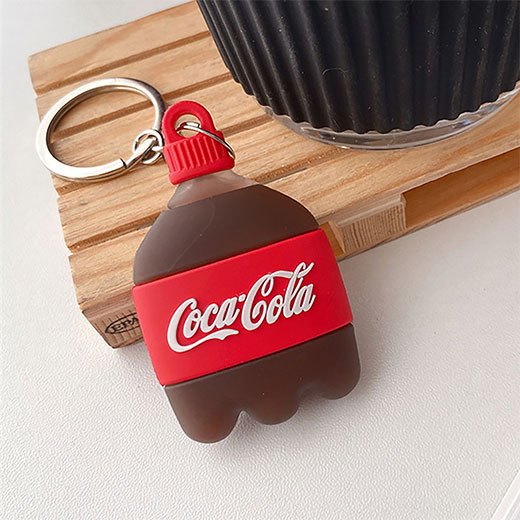 Силиконовый брелок с кольцом iLoungeMax Funny Cartoon Case Coca-Cola для AirTag