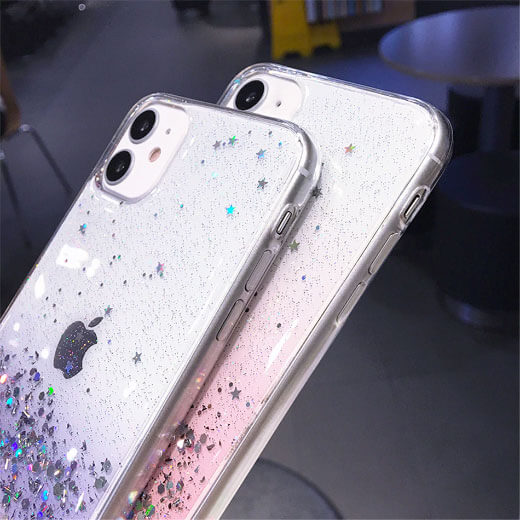 Силіконовий чохол з блискітками iLoungeMax Glitter Silicone Case Black для iPhone 13 купити