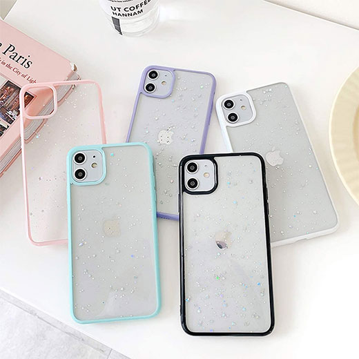 Блискучий чохол із зірками iLoungeMax Glitter Star White для iPhone 13 Pro купити