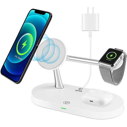 Беспроводное зарядное устройство iLoungeMax Magnetic Wireless Charger 5 in 1 для iPhone | AirPods | Apple Watch Black цена