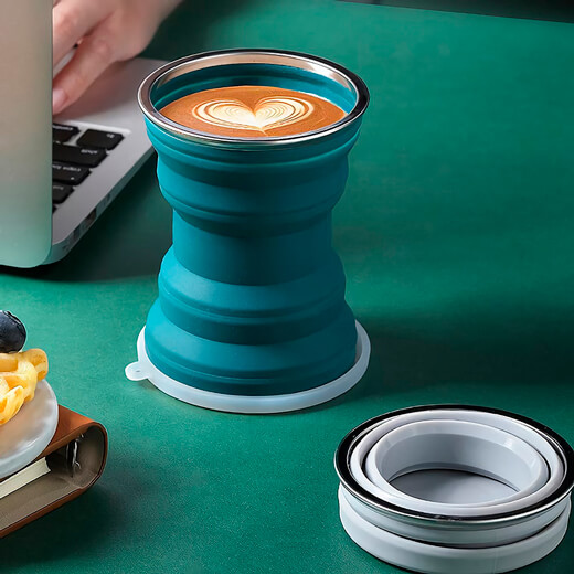 Складна чашка iLoungeMax Portable Silicone Cup 320ml Blue купити