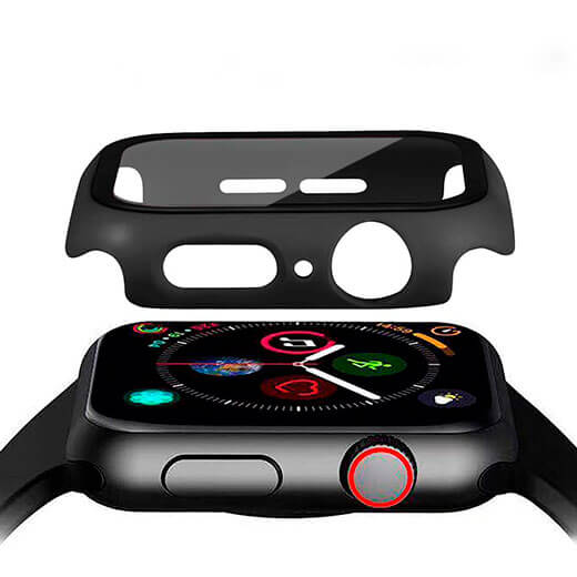 Купити захисний чохол зі склом iLoungeMax Black Matte Premium Case PC+Glass для Apple Watch 40mm