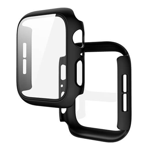 Фото захисного чохла зі склом iLoungeMax Black Matte Premium Case PC+Glass для Apple Watch 40mm
