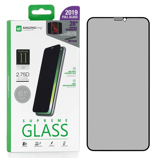 Захисне скло iLoungeMax Privacy 5D Full Glue Black для iPhone 11 | XR ціна Україна