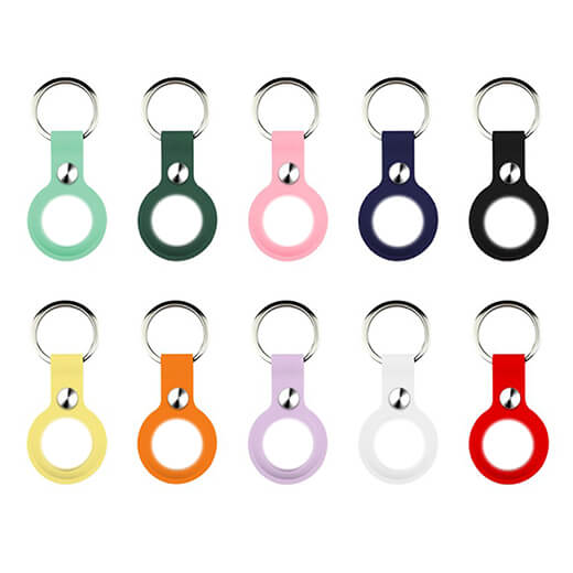 Силиконовый брелок с кольцом iLoungeMax Silicone Keychain Case Black для AirTag
