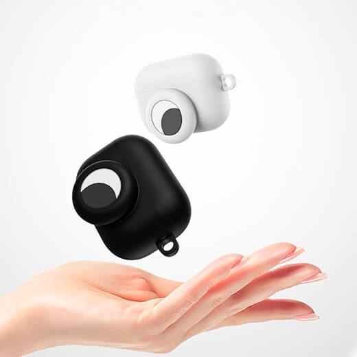 Новий силіконовий чохол із карабіном iLoungeMax 2-in-1 White для AirPods 3 | AirTag