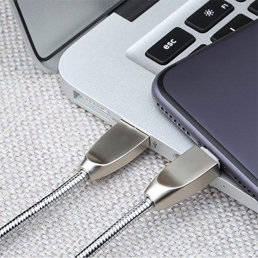 Металлический кабель iLoungeMax USB Type-A to Lightning Metal 2.4A 1m для iPhone | iPad | iPod цена