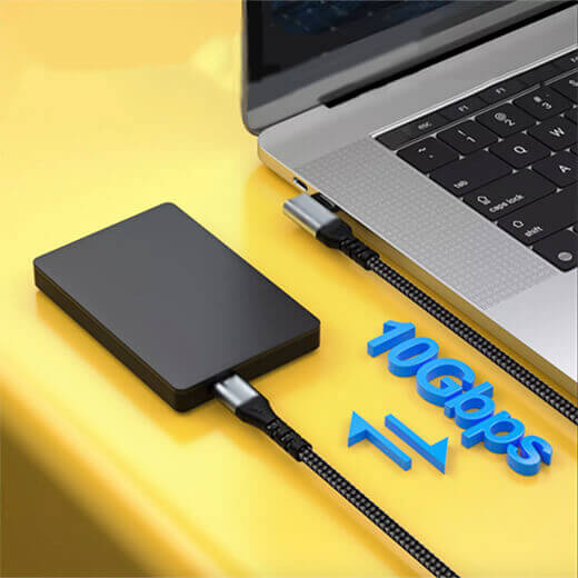 Угловой удлинительный кабель iLoungeMax USB Type-C USB-C 3.1 10Gbp/s 90° 1.5м для MacBook | iPad