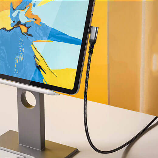 Угловой удлинительный кабель iLoungeMax USB Type-C USB-C 3.1 10Gbp/s 90° 1.5м для MacBook | iPad