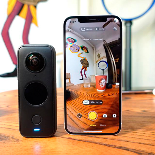 Відеокамера Insta360 One X2 час автономної роботи