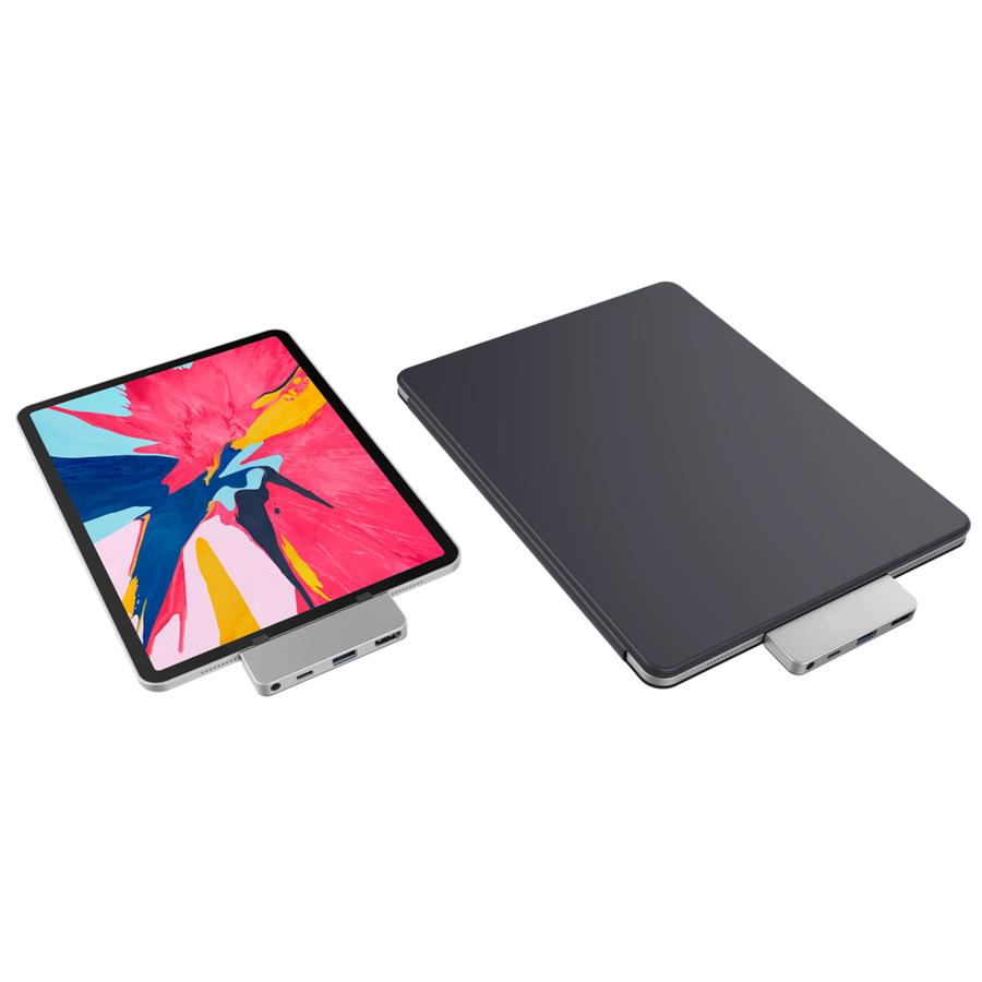 Хаб USB-C для iPad Pro (2018) HyperDrive 4 в 1 USB-C Silver