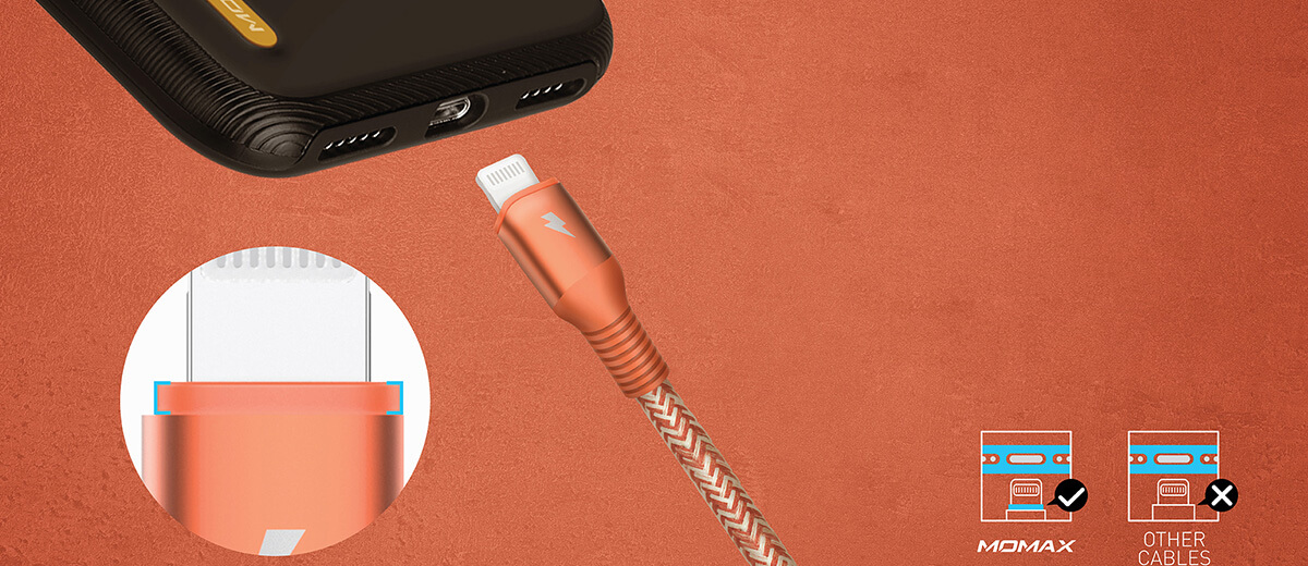 Зарядний кабель для iPhone 0.3m Momax Elite Link Lightning to Type-C 
