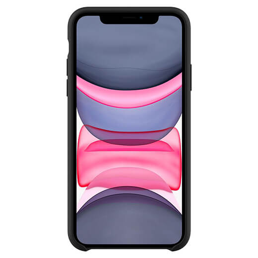 Черный силиконовый чехол для iPhone 11 Spigen Silicone Fit