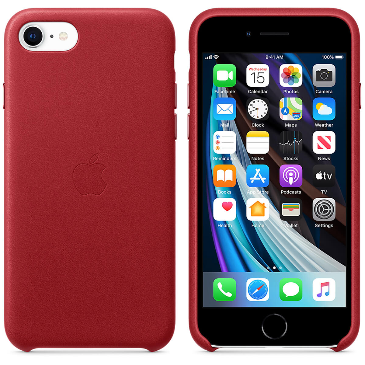 Оригинальный кожаный чехол для іPhone 8/7/SE 2020 Apple Leather Case