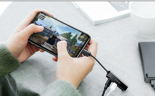 Адаптер для наушников Baseus Audio Adapter L52 Lightning to 3.5mm/2xLightning