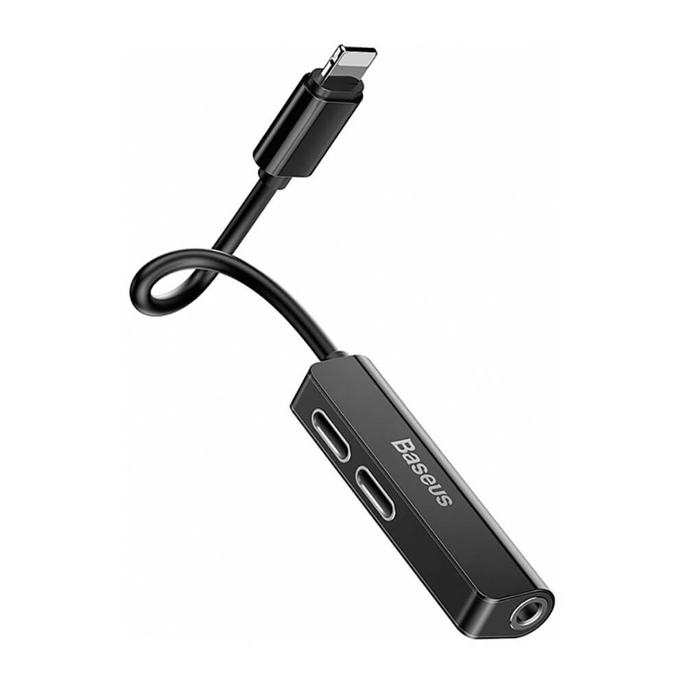 Адаптер для наушников Baseus Audio Adapter L52 Lightning to 3.5mm/2xLightning
