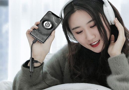 Адаптер для наушников Baseus Audio Adapter L52 Lightning to 3.5mm/2xLightning