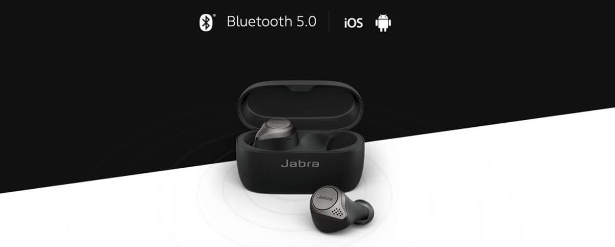 Бездротові навушники c мікрофоном для iPhone Jabra Elite 75t