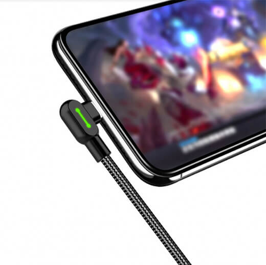 Зарядный кабель Mcdodo 90° Light Cable USB-A to USB-C с LED-индикацией 3m