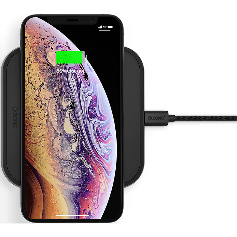 Беспроводная зарядка для iPhone/Samsung ZENS Single Aluminium Wireless Charger