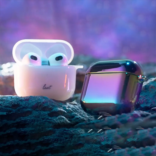 Защитный чехол с карабином Laut HOLO Blue для AirPods 3 цена