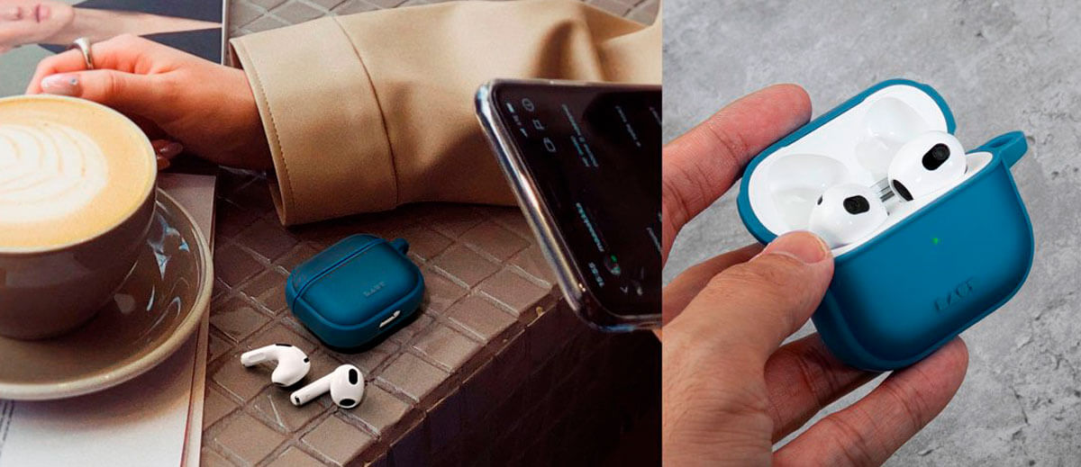 Купить защитный чехол с карабином Laut HUEX Smoke для AirPods 3