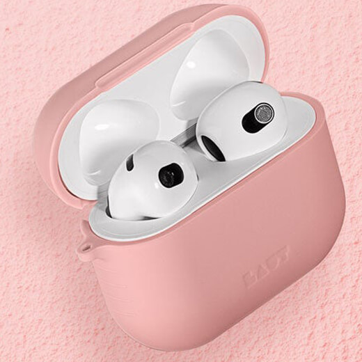 Новый силиконовый чехол с карабином Laut POD Charcoal для AirPods 3