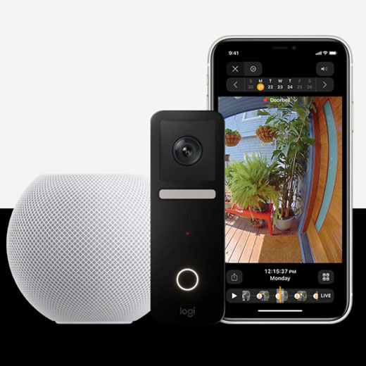Умный дверной видеозвонок Logitech Circle View Apple HomeKit