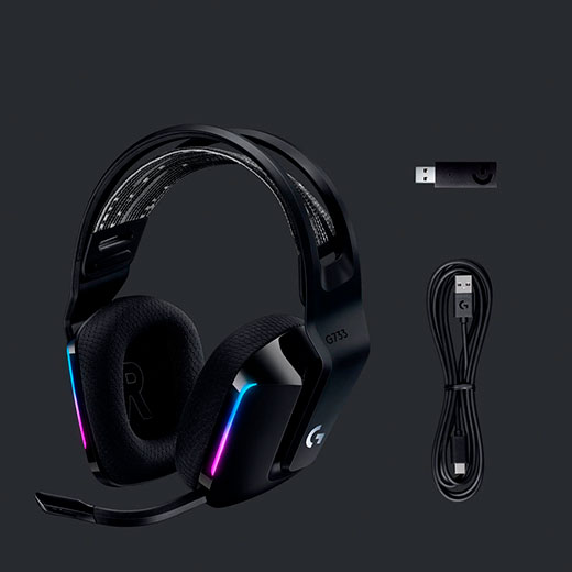 Беспроводная компьютерная гарнитура Logitech G733 LIGHTSPEED с RGB-подсветкой цена