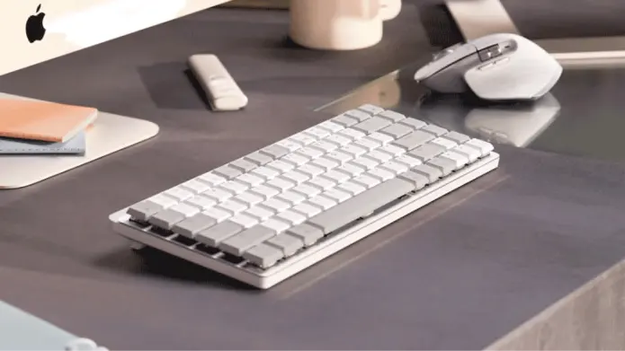 Бездротова клавіатура з підсвічуванням Logitech MX Keys Mini Pale Grey для Mac | iPad | iOS