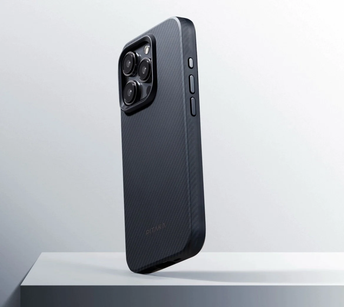 Протиударний чохол Pitaka MagEZ Case Pro 4 Twill 1500D Black/Grey для iPhone 15