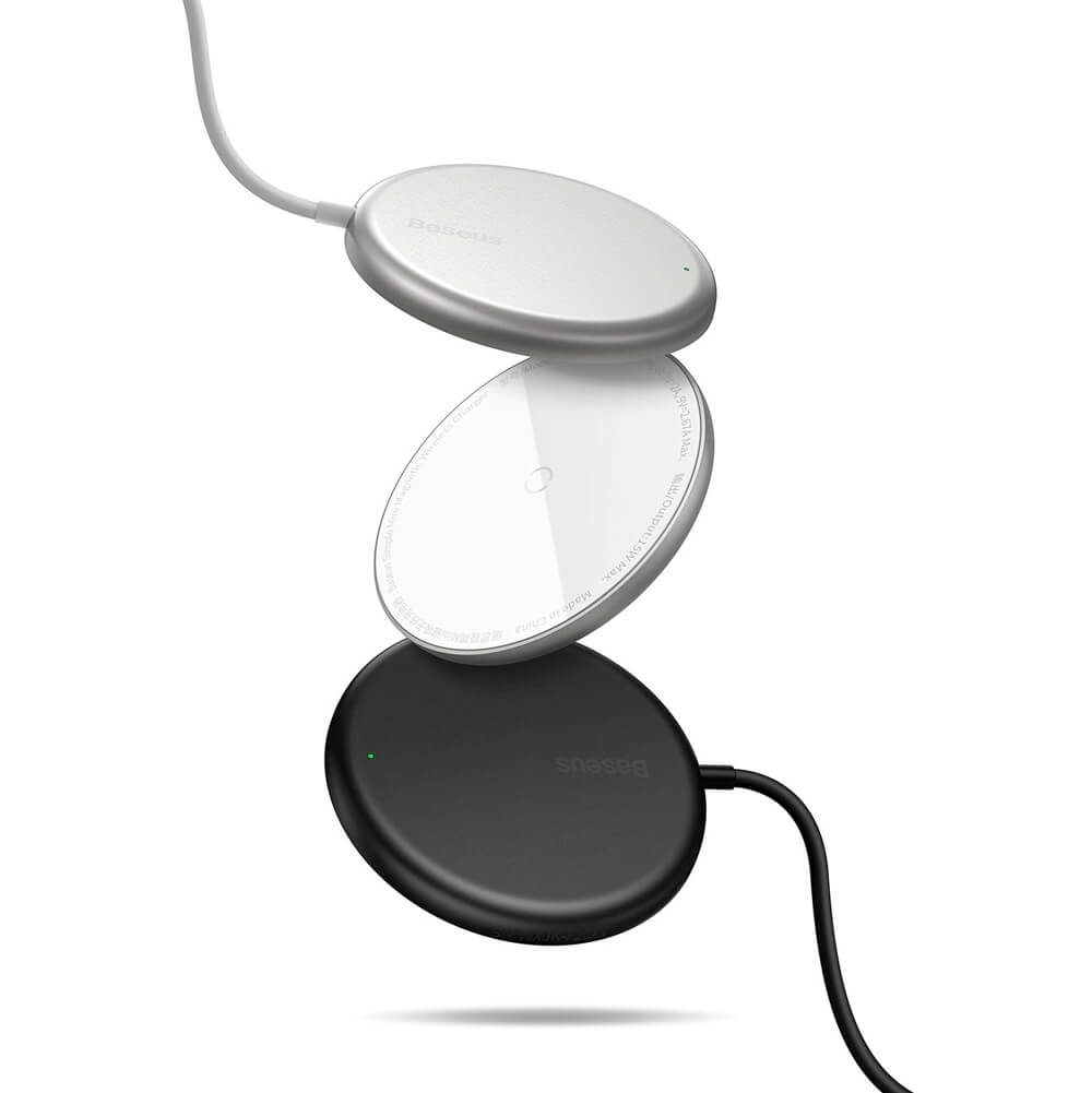 Купить беспроводную зарядку MagSafe Baseus Simple Mini Magnetic Induction Black 15W для iPhone 14 | 13 | 12 в Киеве