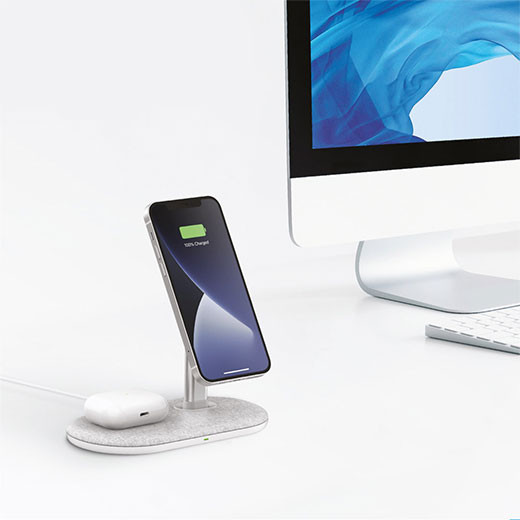 Док-станция MagSafe MOMAX Q.Mag Dual Magnetic Wireless Charging Stand Dark Grey для iPhone | AirPods обзор