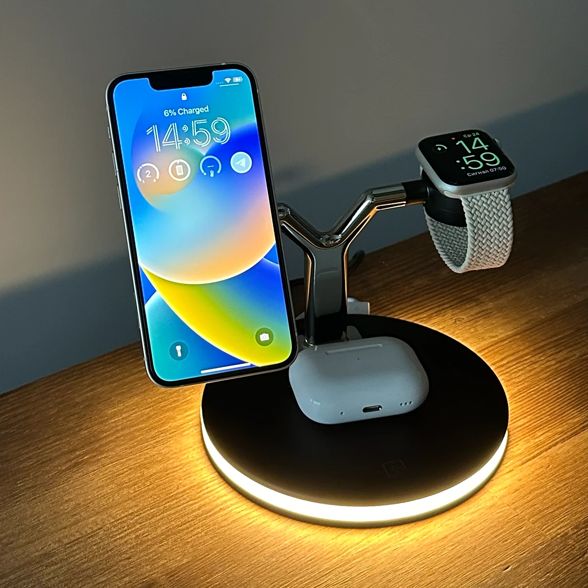 Док-станция с MagSafe iLoungeMax Magnetic Wireless Charger 3 in 1 для iPhone | Apple Watch | AirPods