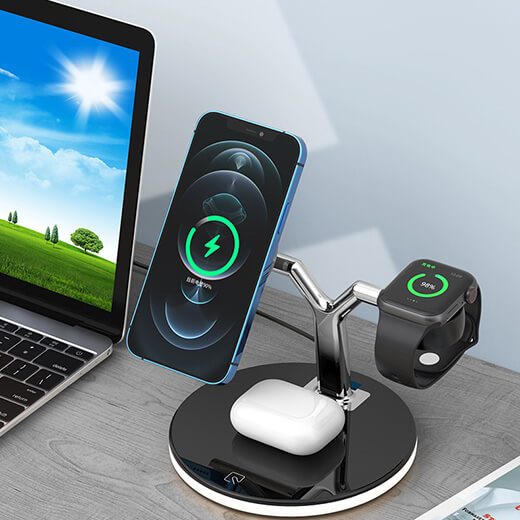 Бездротова зарядка з MagSafe iLoungeMax Magnetic Wireless Charger 3 in 1 для iPhone | Apple Watch | AirPods