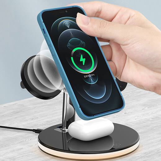 Бездротова зарядка з MagSafe iLoungeMax Magnetic Wireless Charger 3 in 1 для iPhone | Apple Watch | AirPods