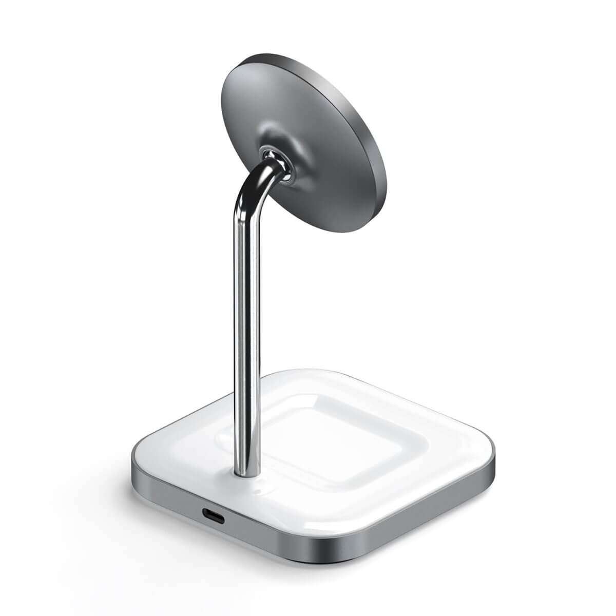 Док-станция MagSafe Satechi Aluminum 2 in 1 Magnetic Wireless Charging Stand для iPhone 12 | AirPods Pro