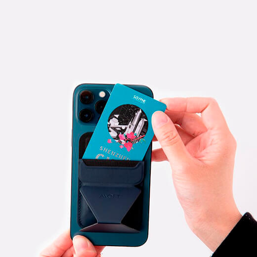 Кожаный чехол-бумажник с подставкой MOFT Snap-On MagSafe для iPhone 14 | 13 | 12