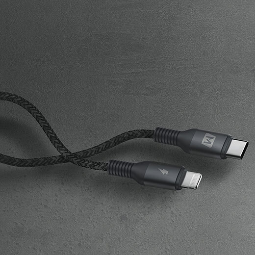 Нейлоновый кабель Momax Elite Link USB-C to Lightning 1.2m Black (MFI)